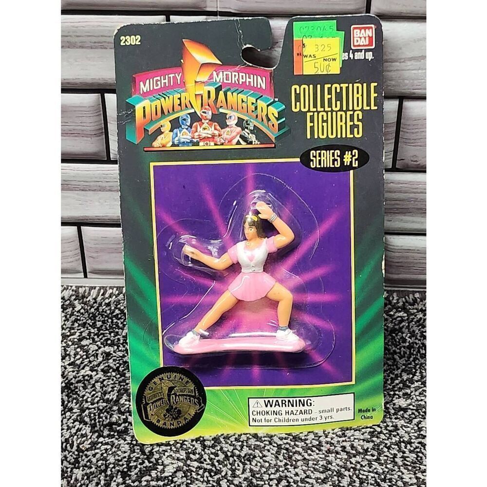 BANDAI 1995 Mighty Morphin Power Rangers Collectible Figure PINK RANGER